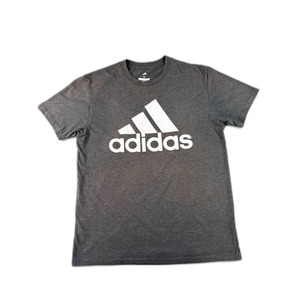 Adidas Gray Graphic Tee Medium Golf Logo Comfortable Short Sleeve